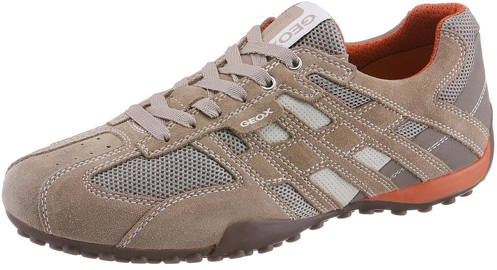 Geox U Snake L Sneakers (U4207L) Beige/dark Orange
