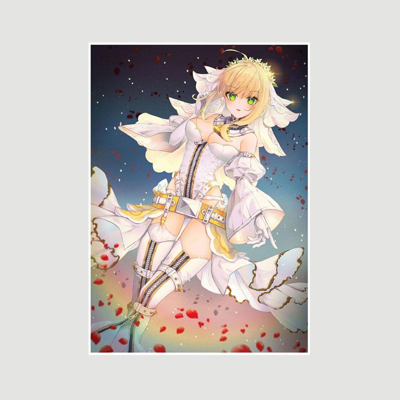 Home Decor Painting Sweet Little Loli Anime Girl Poster Cute Lolita Manga Figure White Paper Posters and Prints Bar Bedroom Decoration Mural