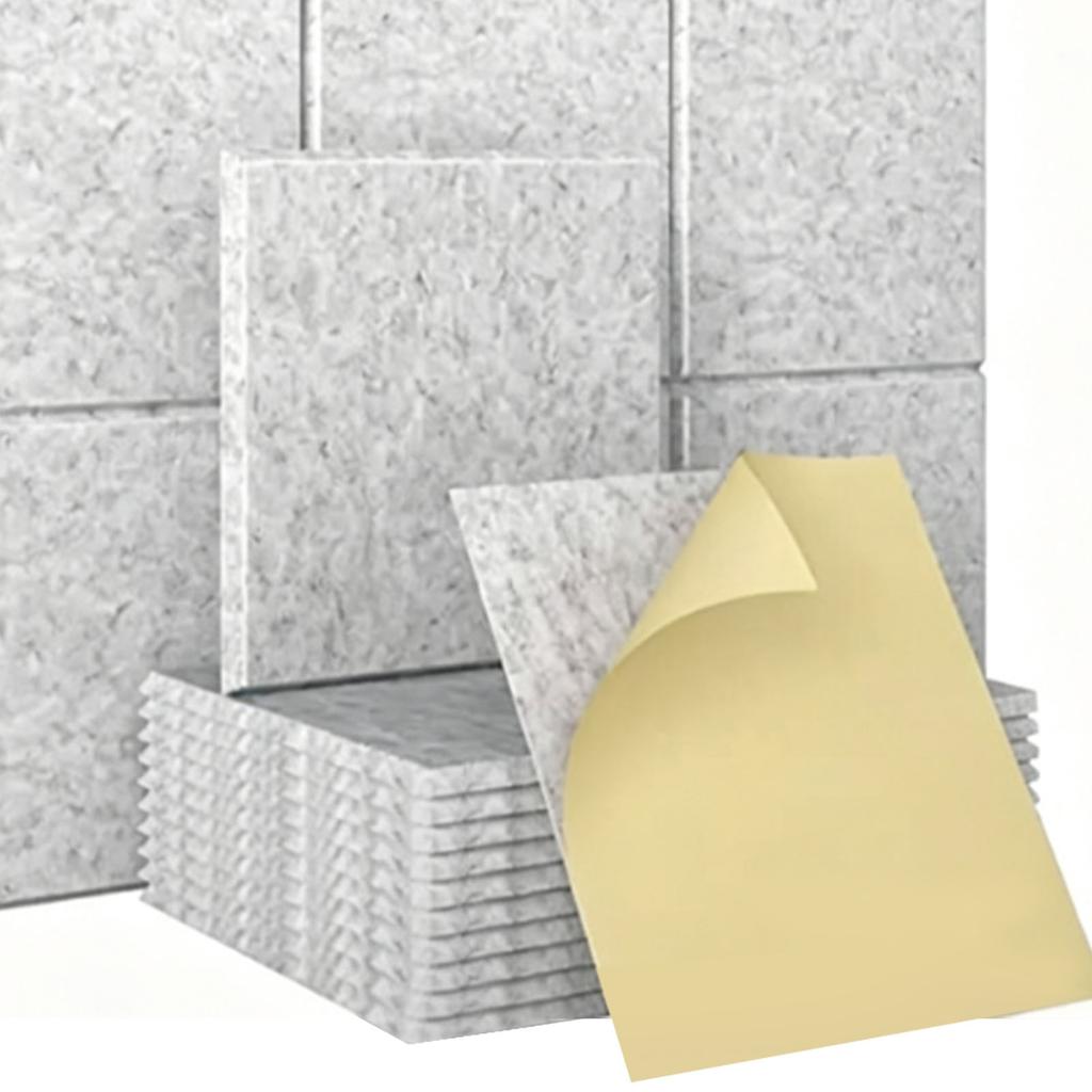 18pcs Acoustic Panels 11.81x11.81x0.31in Square Self Adhesive Sound Proof Wall Panels High Density for Home Office