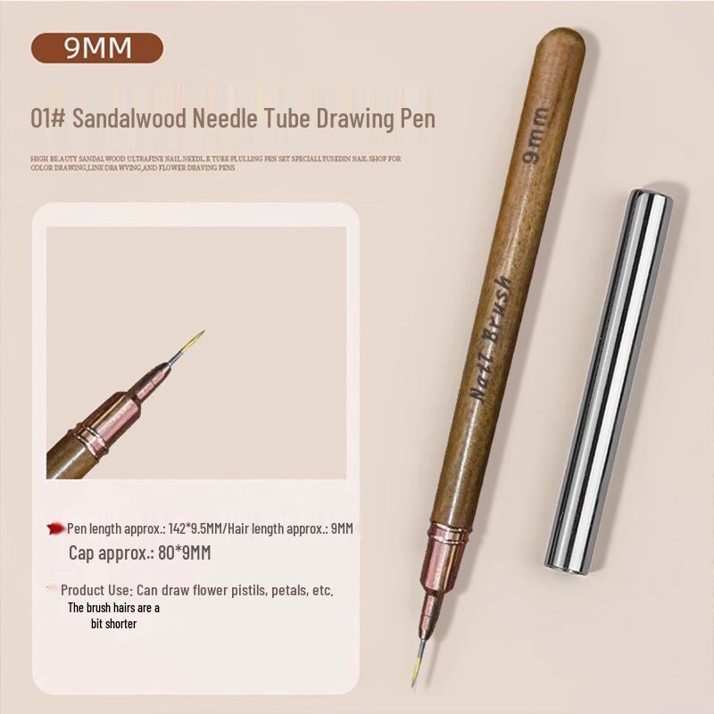 

Japanese Sandalwood Needle Tube Nail Art Liner Brush Set for Nail Salon Professionals