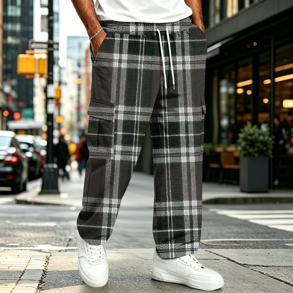 Men's Casual Straight Leg Drawstring Jogger Pants for Commute and Sports