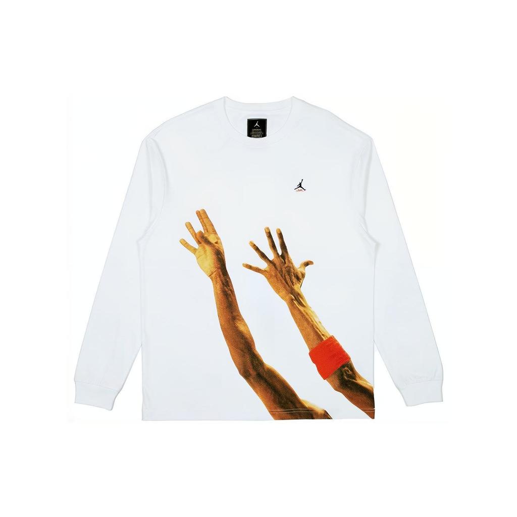 Jordan x Union LA Collaborative Logo Print Casual Sport Long Sleeve T-Shirt Men Tops White CV1299-100