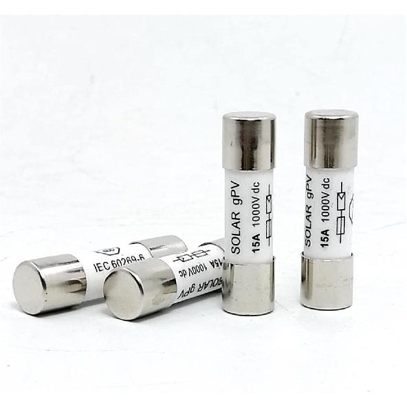 Solar DC 1000V PV Fuses 10A 15A 20A 25A 30A High Voltage for Solar System Protection(25A)