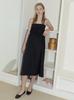KINDABABY Romantic Shirring Sleeveless Dress - Black
