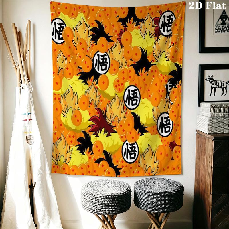 Dragon Ball Z Wall Tapestry Aesthetic Wall Hanging Printed Fabric Blanket Decorative Tapestries For Bedroom Living Room Home Decor
