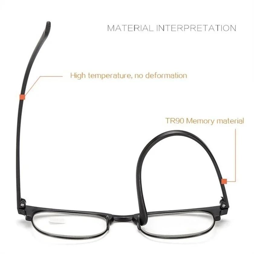 Ultra Light Presbyopic Eyewear New Mi Nail Half Frame Reading Glasses Anti Blue Light High-Definition Hyperopia Eyeglasses