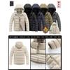 D High elastic ribs clothes men's fleece thickened cotton clothes with hat fleece cotton pat cotton