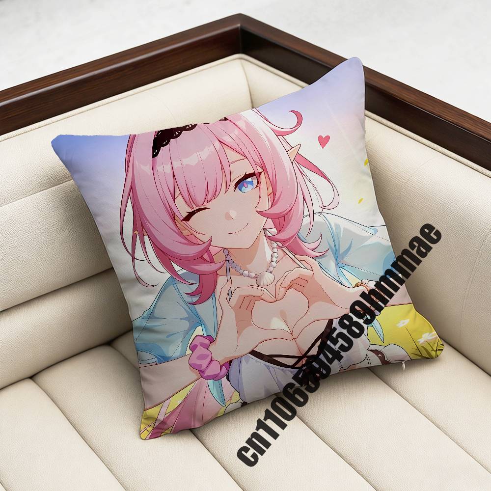 For Honkai Impact 3 Elysia Throw Pillow Case Sham 45X45Cm Decoration Square Sofa Pillowcase Pad Cover