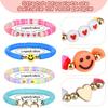 100pcs Colorful Friendship Bracelet Set Adjustable Stretch Beaded Bracelets /Heishi Bracelet/ Cute Bracelets/ Stack Vinyl Clay Disc Bead-Colorful
