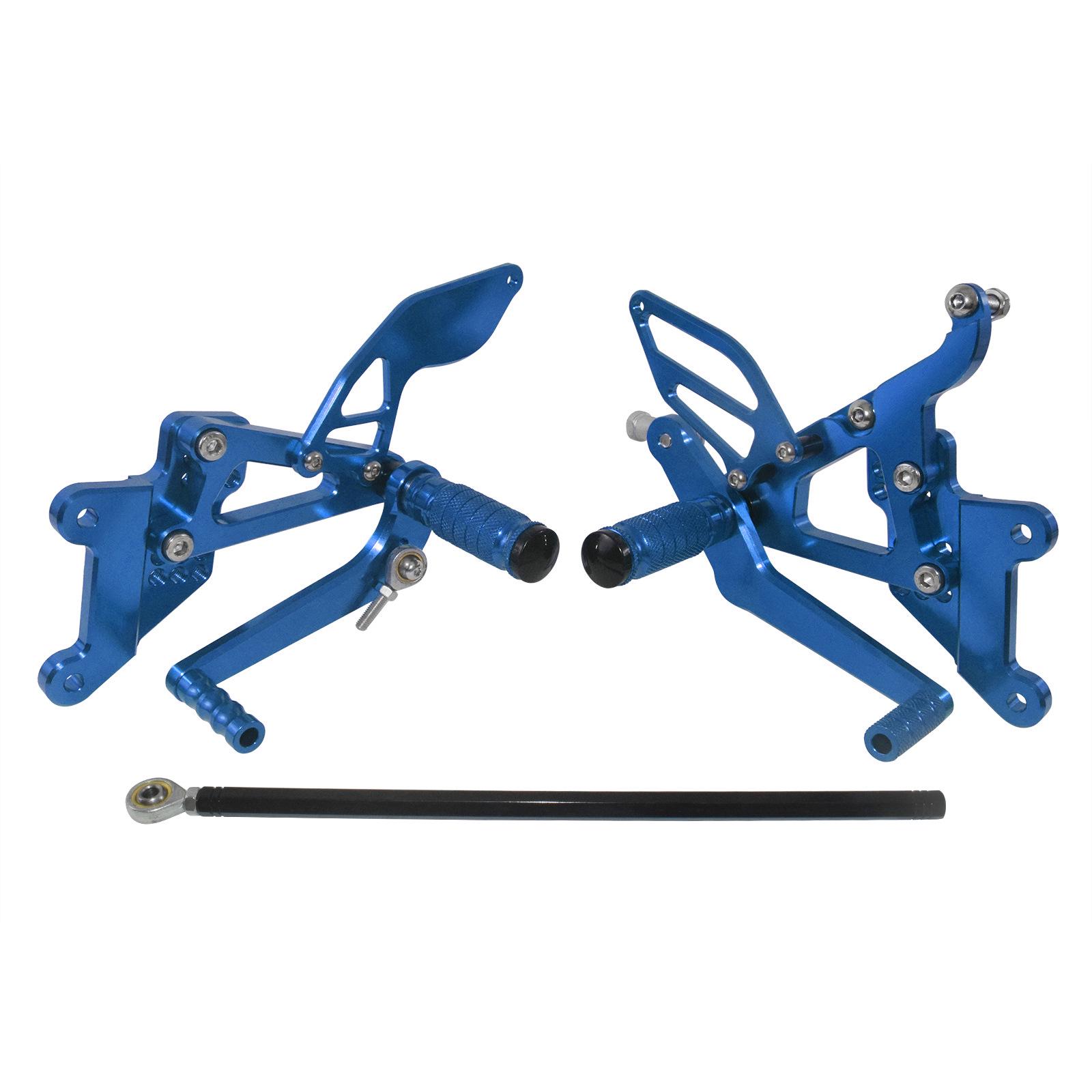 Compatible Yamaha YZF R6/R6S 03-05 Adjustable Foot Peg Rearset Assembly синий