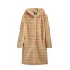 Women's Fashion Long Sleeve Plush Waistcoat Faux-Fur Hoodie Top Coat Outwear