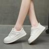 Stepping on shit little white shoes women's 2025 new popular versatile flat-bottomed imitation leather casual sports soft-soled student board shoes