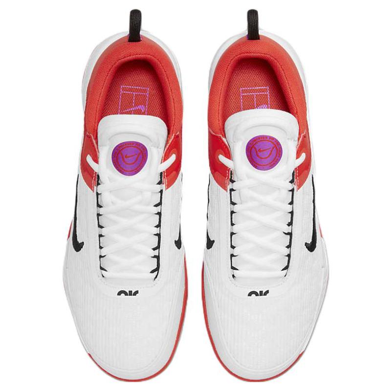 Nike Court Air Zoom Nxt Hard Court Tennis Shoes 'White Picante Red' Sneakers DV3276-100