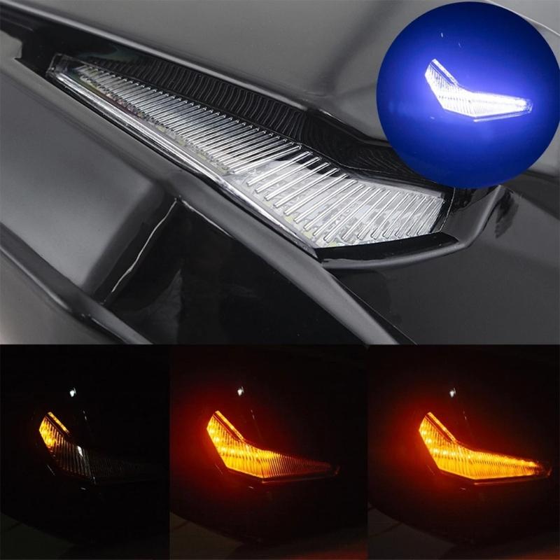 Universal Motorcycle Handlebar LED Running Light Handguard Kit with Aluminum Frame for Off Road Riding Protection