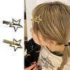Stern Haarspange für Mädchen Rutschfester Stern Metall Haar Snap Clip Haarspange für Kind Teenager Frauen Y2K Stern Schnabelspange Schmuck