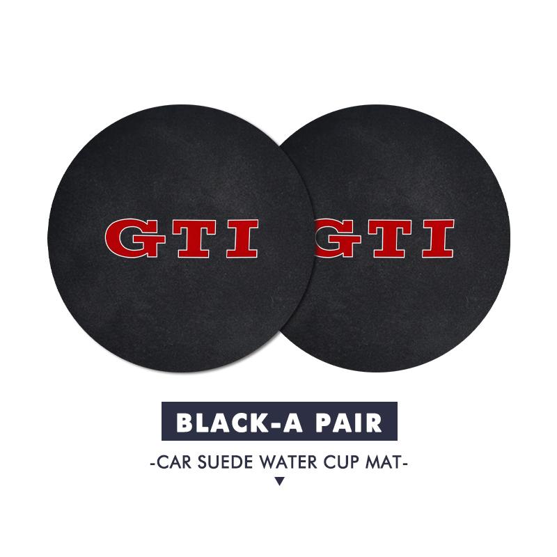 

2026 Hot For VOLKSWAGEN VW Car Stand Coasters Non-Slip Water Cup Holder Pads Accessories For Volkswagen GTI Tiguan Passat B5 B6