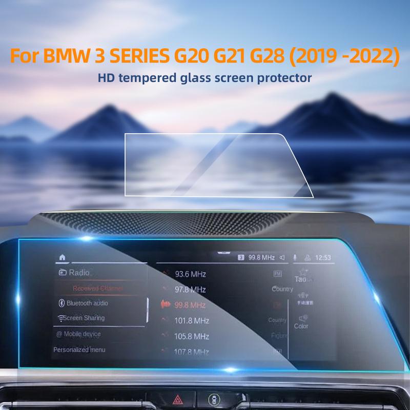 For BMW 3 Series G20 G21 G28 -21 Navigation and trument Screen Protector HD Tempered Glass Film