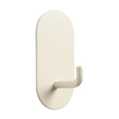Adhesive Wall Hook Iron Decorative Heavy Duty Towel Hook for Home Bedroom Living Room Kitchen Cream