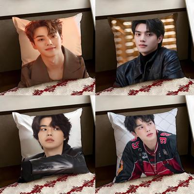 Korean Actor SSong KKang Cushion Cover Reversible Soft Durable Pillow Cover Home  Car MultiScene Use for Daily Comfort