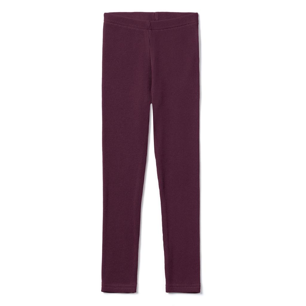 Girls' Cotton Ribbed Leggings, Navy, Size 92/98