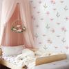 1Set Bedroom Girl Room Pastel Flower Botanical Plant Wall Decal Watercolor Meadow Floral Wall Sticker Playroom Living Room Decor