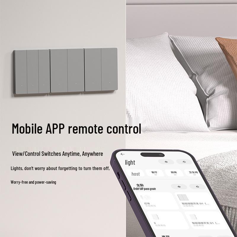 Mijia App-Connected Ultra-thin Glass Smart Switch with Xiaoai Voice Control for Home Automation