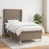 Maison Exclusive - Sommier à lattes de lit avec matelas Taupe 100x200 cm Tissu