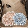 5D Flower Design Bathroom Mat Water Absorbent Quick Dry Diatom Mud Mat Colorful Non Slip Non Slip Floor Mat Home Daily Use