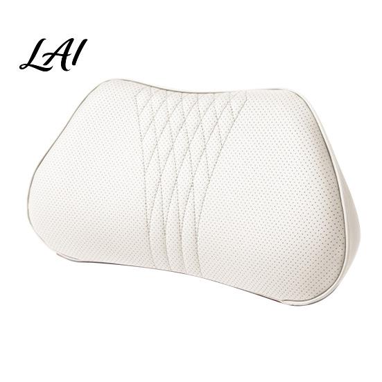 Washable PU Leather Neck Protector Memory Foam Car Pillow/Backrest Breathable Cover with Adjustable Auto Pad Elastic Strap Relieve Fatigue