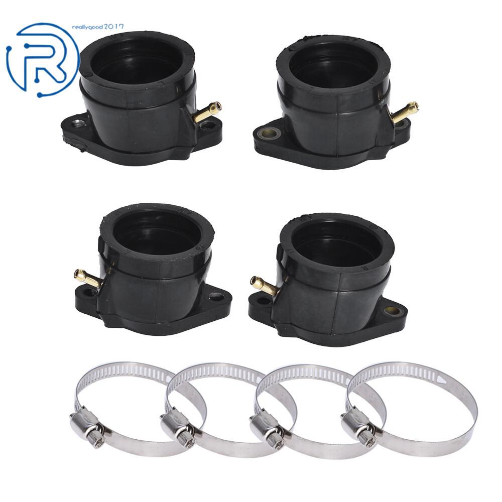 4× Motorcycle Rubber Carburetor Intake Manifold Boots For Yamaha YZF600R 1995-07