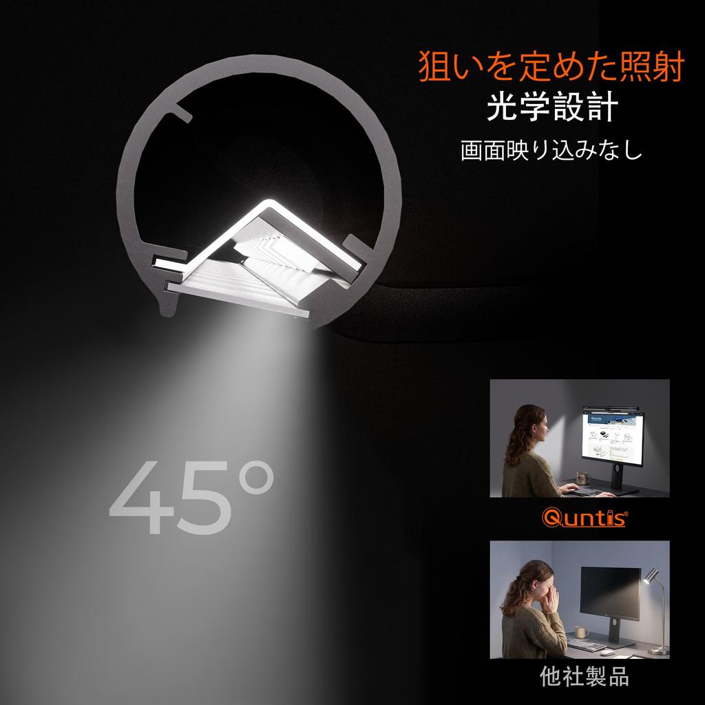 Quntis Monitor Light USB Light with Wireless Remote Control Desktop Lamp 41cm Blue Light Reduction High Color Rendering 4 Color Temperatures Stepless