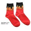 Tube Socks Long Section Flame Print Cotton Winter Cute Funny Cotton Ladies Socks for Winter