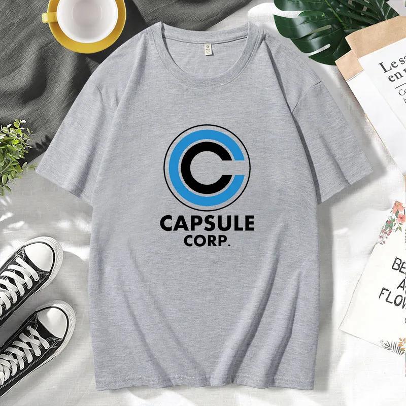 

Men s T-Shirts Funny Capsule Corp Print Tees Cotton Loose Breathable Graphic Short-sleeve Casual Streetwear Tops Men Clothing 3XL