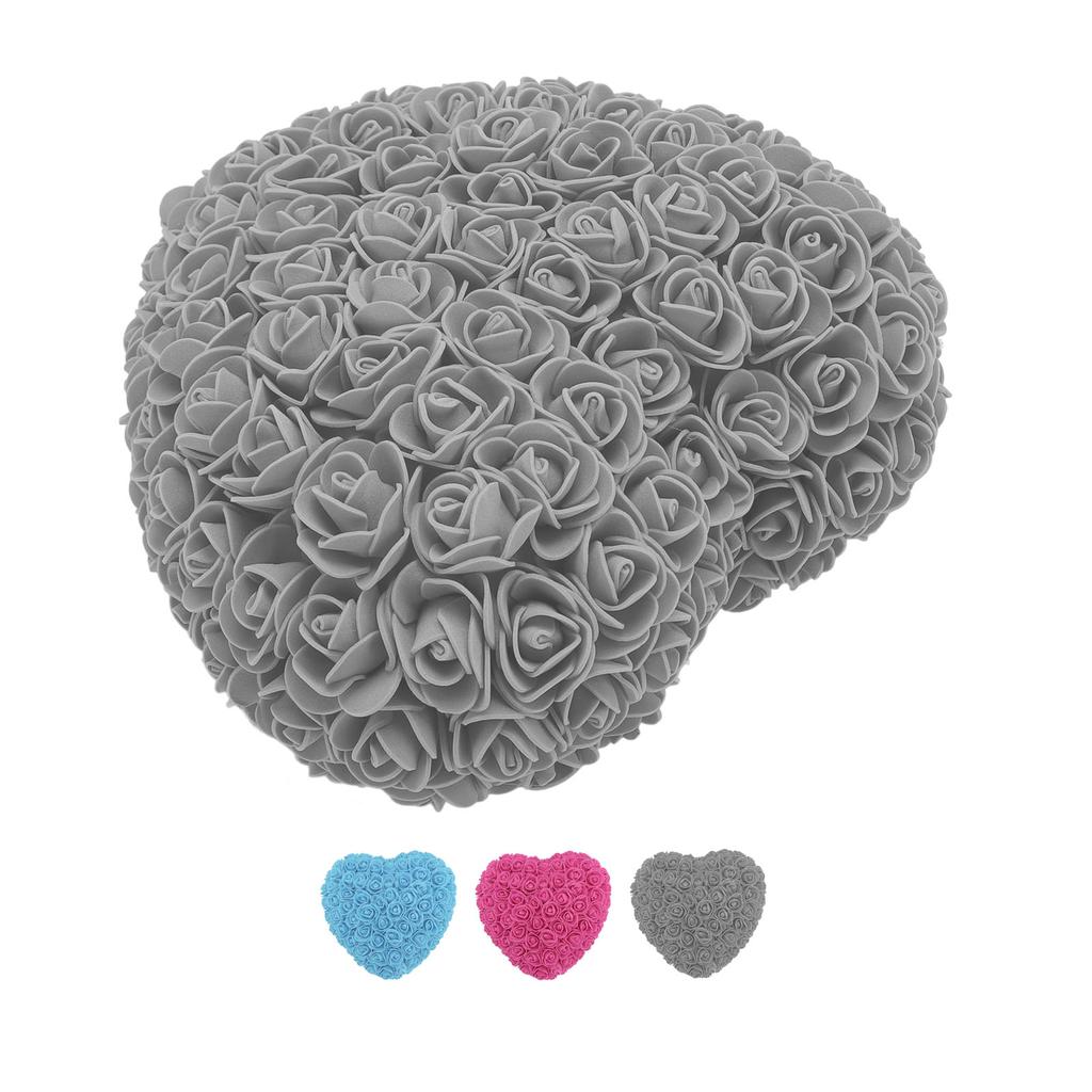 Foam Fake Roses Handcrafted Romantic Decorative Heart Shape Artificial Roses with String Light for B