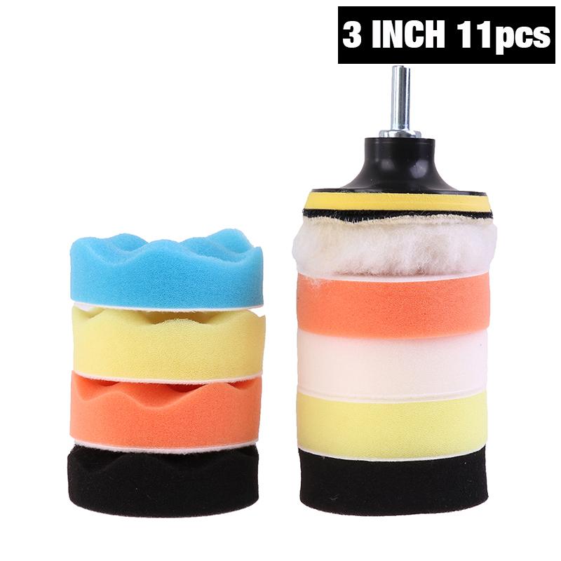 

5/11 шт. Полировальный пад 3 4 5 6 дюймов Автомобильная губка Полировальный пад Набор Абразивный полировщик Адаптер для дрели Полировальная паста Инструменты Аксессуар