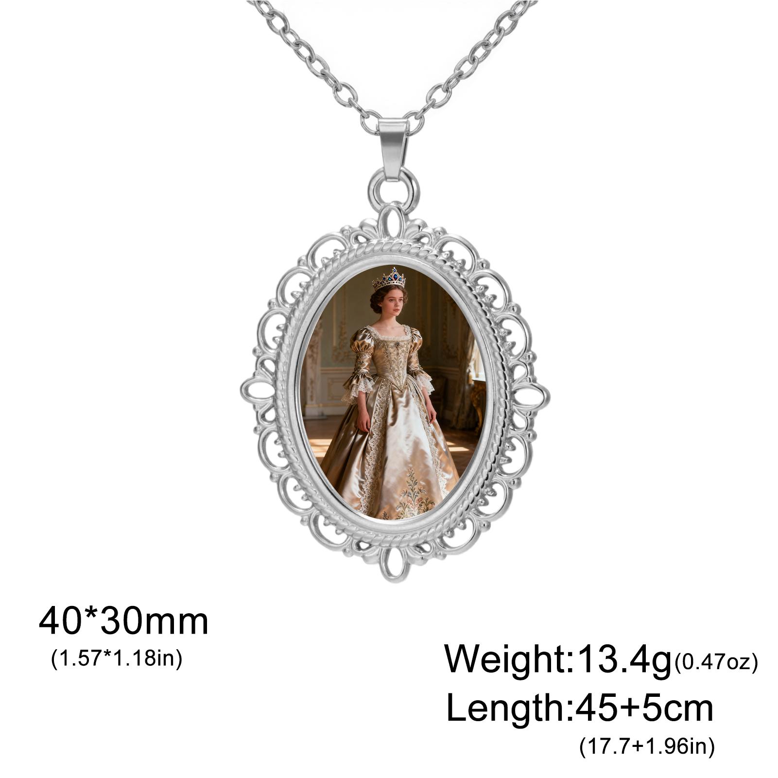 

Custom Photo Necklace Romantic Women Men Pictures Personalized Necklace Wife Husband Couple Family Retro Luxurious Gift Jewelry