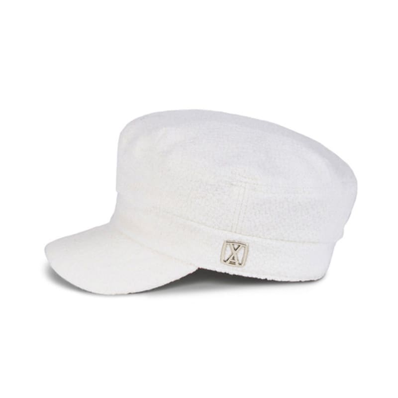 VARZAR VA Square Studded Wool Sailor's Cap Ivory