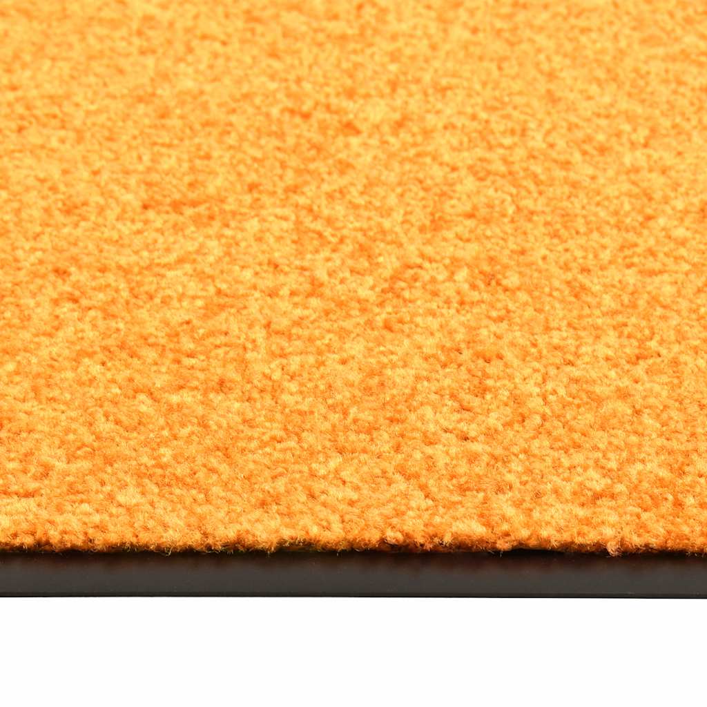 vidaXL Fußmatte Waschbar Orange 60x90 cm