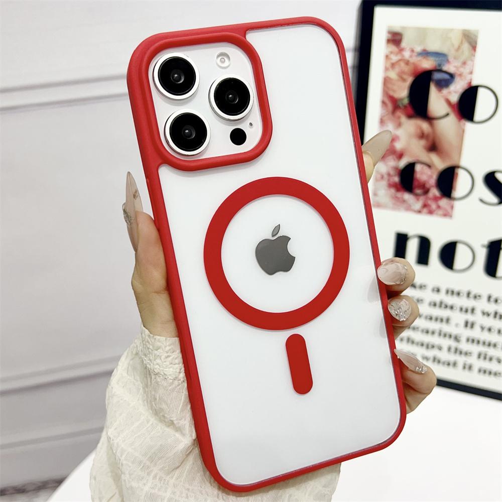

Transparent For Magsafe Magnetic Wireless Charge Acrylic Phone Case For iPhone 16 15 14 13 12 11 Pro Max Plus Mini X XS XR Cover For iPhone 11