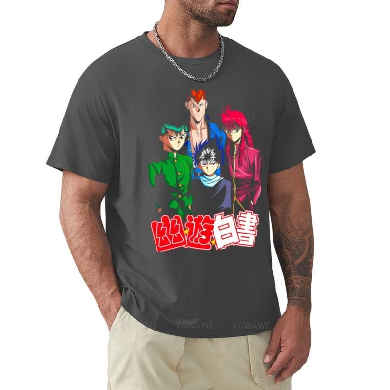 summer tshirt men Yuyuhakusho Squad TShirt blank t shirts oversized t shirts mens vintage t shirts mens tshirts