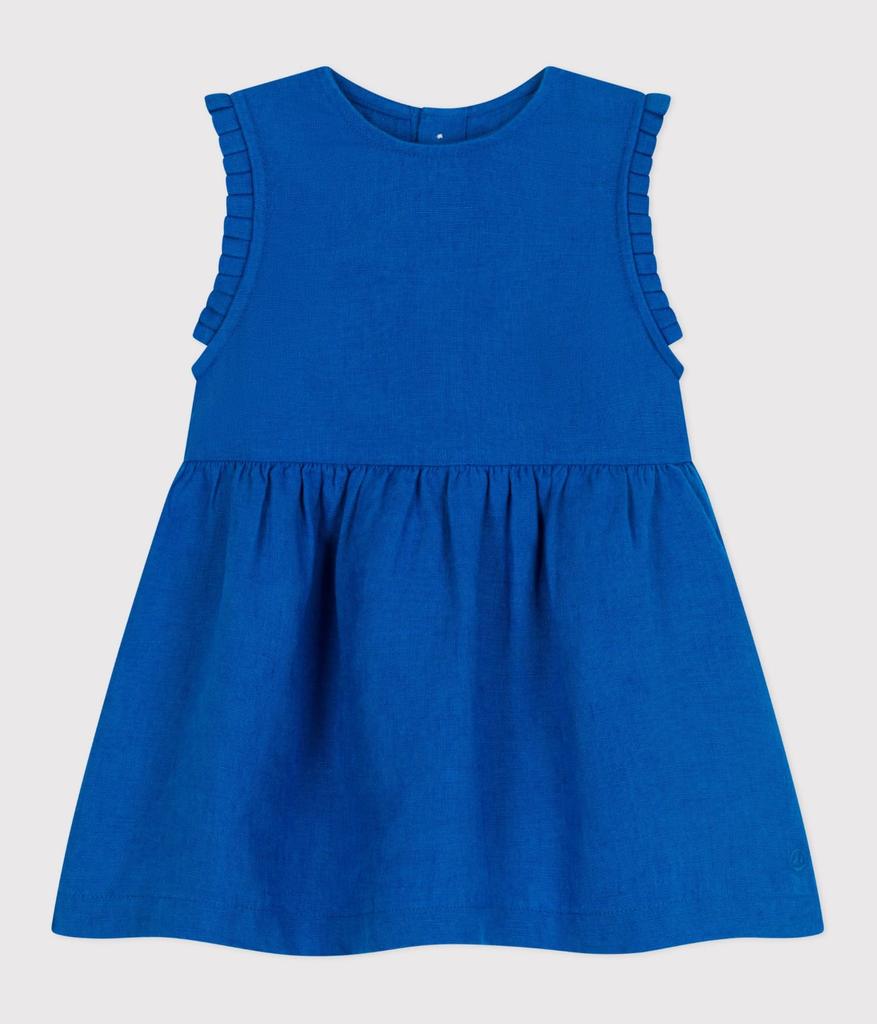 Dress A0CLN Royal Blue 24 Months 86cm [Petit Bateau] One-piece