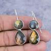 Labradorite Gemstone Handmade 925 Sterling Silver Jewelry Earring 1.77" M-2632