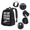 Just A Boy Who Loves Titanic Titanic Ship Gift For Boys Kids 3D Print Design Backpack Student Bag Titanic For Boys Titanic