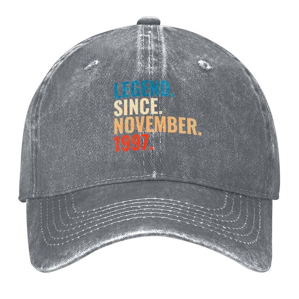 2026 Legend Since November 1997 Retro Vintage Baseball Cap Funny Hat Anime Wild Ball Hat Boy Women's