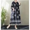 DIMANAF 2026 Donna Taglie Forti Estate Spiaggia Signora Abito Lungo Ampio Oversize Maxi Stampa Floreale Vestito Estivo Abbigliamento