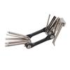 Bike Repair Tool 11 in 1 Light Folding Tool Durable Easy Carry Daily Operations Bike Wrench SetBlack