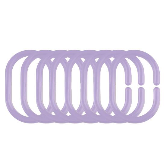 12Pcs Shower Curtain Hook Heavy Duty Universal Bathroom Shower Rod C-shaped Ring Hanger