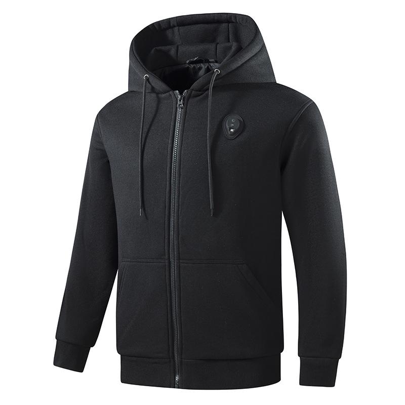 Heated Hooded Sweatshirt: Smart Couple's Jacket with Constant Temperature and Zipper