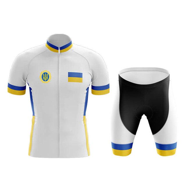 Maillot de cyclisme à manches courtes pour homme, ensemble de vêtements de sport respirants à séchage rapide, été 2024, Ukraine
