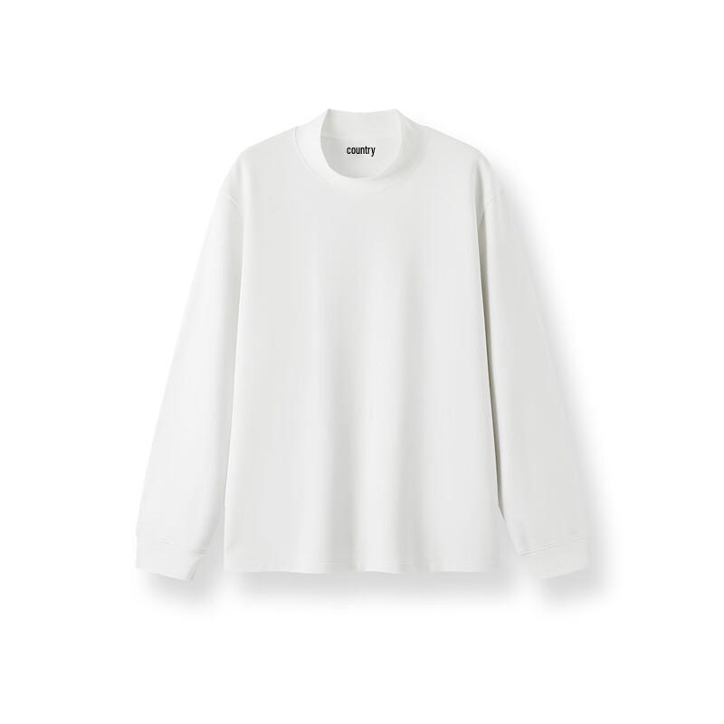 Semir Men's Solid Mock Neck Long-Sleeve T-Shirt